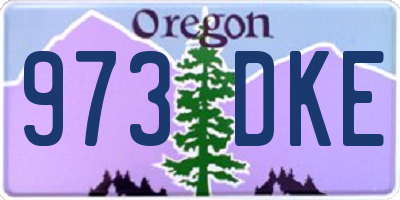 OR license plate 973DKE