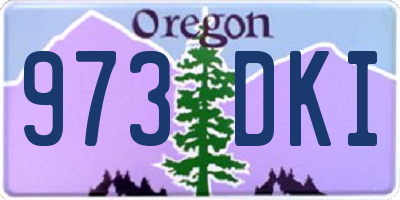 OR license plate 973DKI