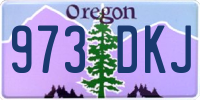 OR license plate 973DKJ