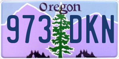OR license plate 973DKN