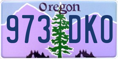 OR license plate 973DKO