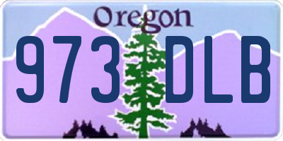 OR license plate 973DLB