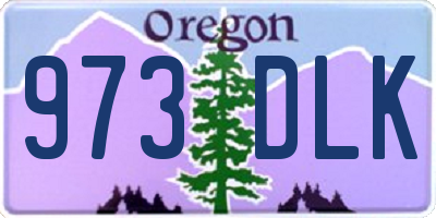 OR license plate 973DLK