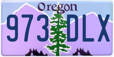 OR license plate 973DLX