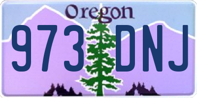 OR license plate 973DNJ