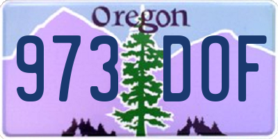 OR license plate 973DOF