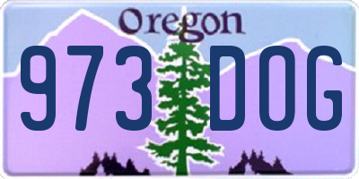 OR license plate 973DOG