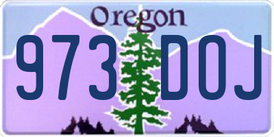 OR license plate 973DOJ