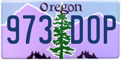 OR license plate 973DOP