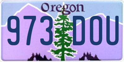 OR license plate 973DOU