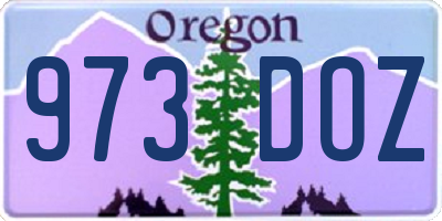 OR license plate 973DOZ