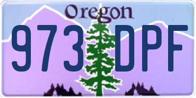 OR license plate 973DPF
