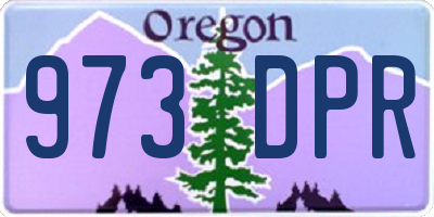 OR license plate 973DPR