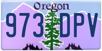 OR license plate 973DPV