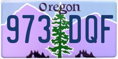 OR license plate 973DQF