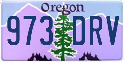 OR license plate 973DRV