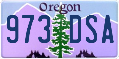 OR license plate 973DSA