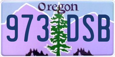 OR license plate 973DSB