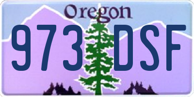 OR license plate 973DSF