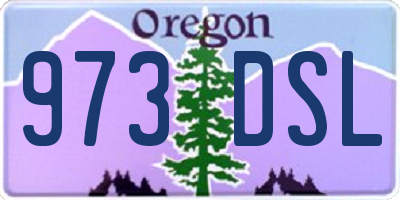 OR license plate 973DSL