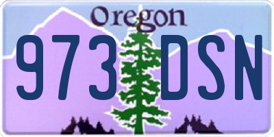 OR license plate 973DSN
