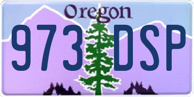 OR license plate 973DSP