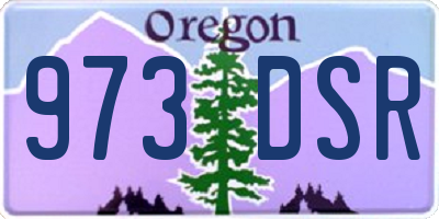 OR license plate 973DSR
