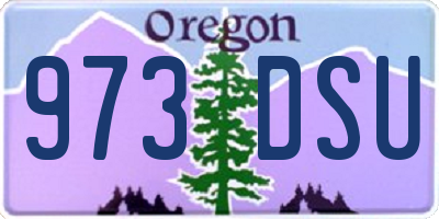 OR license plate 973DSU