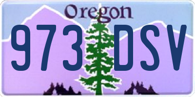 OR license plate 973DSV