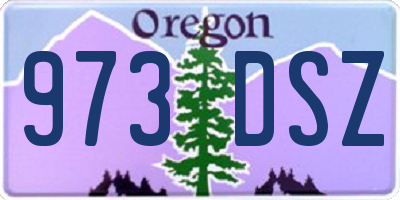 OR license plate 973DSZ