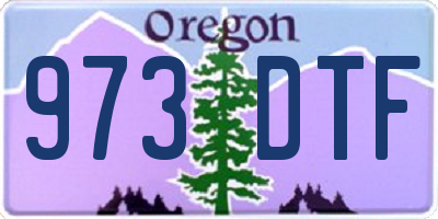OR license plate 973DTF