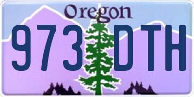 OR license plate 973DTH