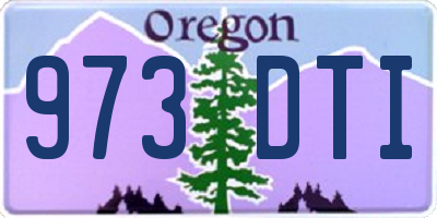 OR license plate 973DTI