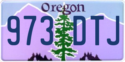 OR license plate 973DTJ