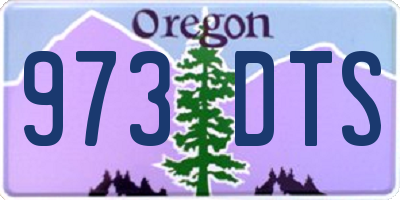 OR license plate 973DTS