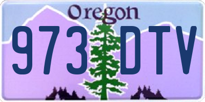 OR license plate 973DTV