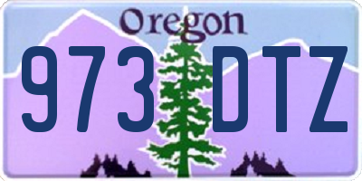 OR license plate 973DTZ