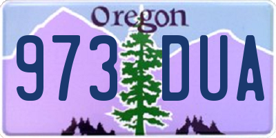 OR license plate 973DUA