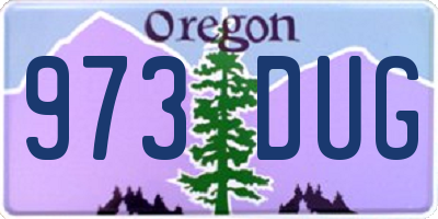 OR license plate 973DUG