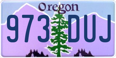 OR license plate 973DUJ