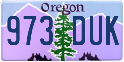 OR license plate 973DUK