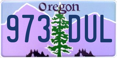 OR license plate 973DUL