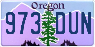 OR license plate 973DUN