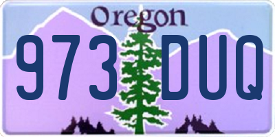 OR license plate 973DUQ