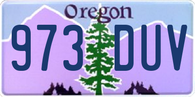 OR license plate 973DUV