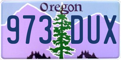 OR license plate 973DUX
