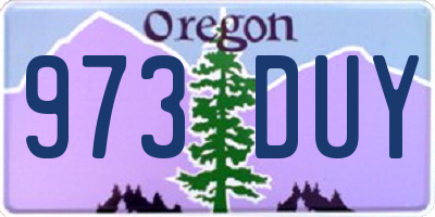 OR license plate 973DUY