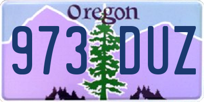OR license plate 973DUZ