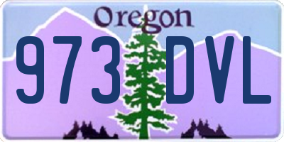 OR license plate 973DVL