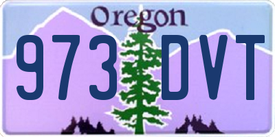 OR license plate 973DVT